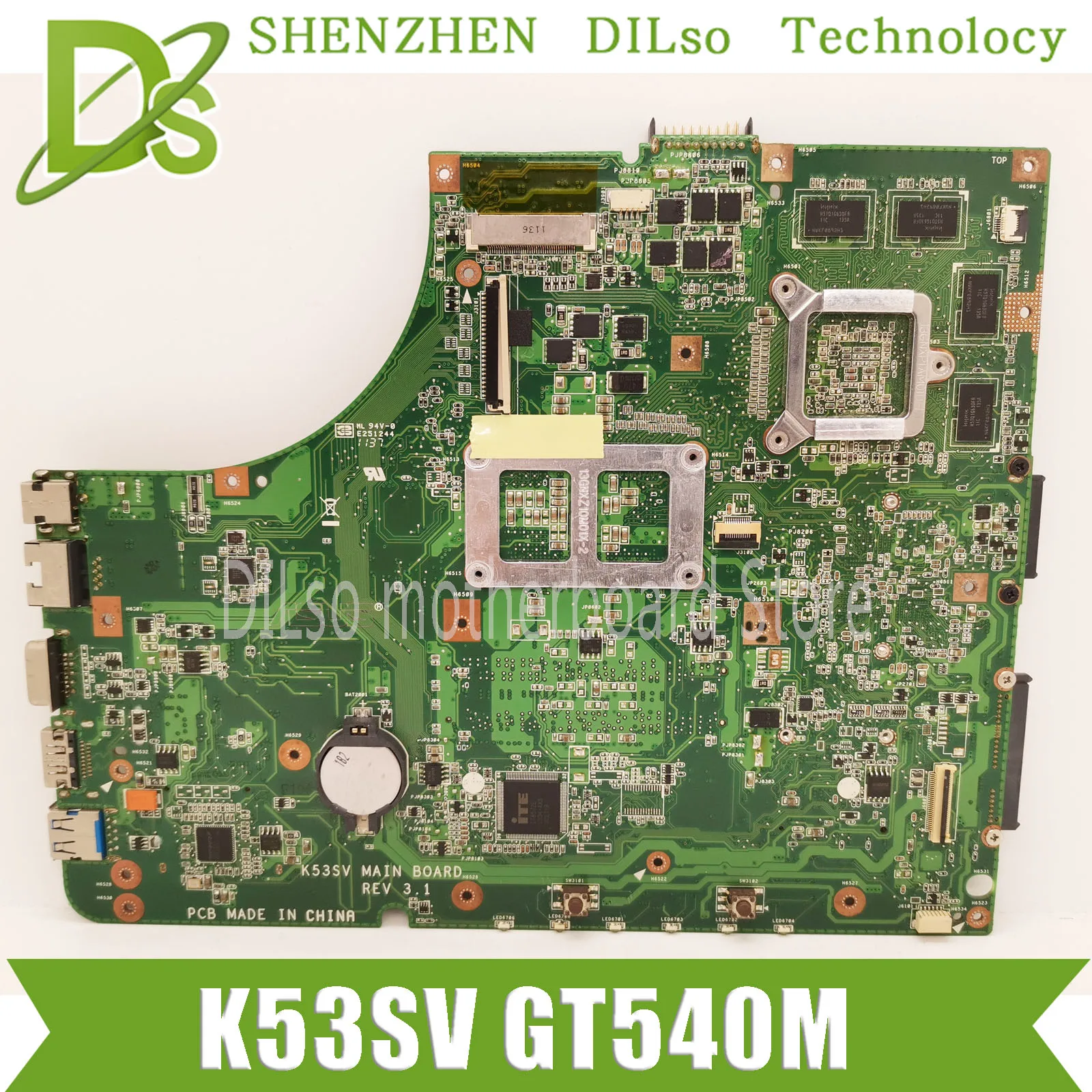KEFU K53SV для ASUS K53S K53SM K53SC K53SJ материнская плата GT540M 1G интегрированный