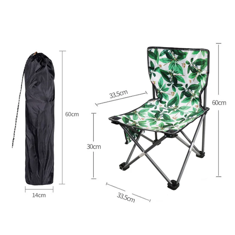 Складной складной стул для кемпинга пикника рыбалки зеленого цвета | Мебель