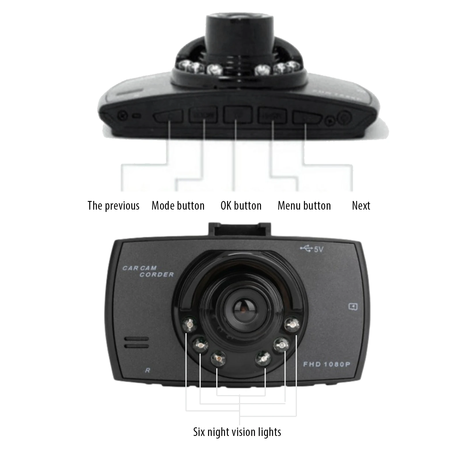 

G30 2.4 Inch HD Car DVR Vehicle Dash Cam Car Driving Recorder Parking Monitoring Night Vision 120 Degree Wide Angle Camera