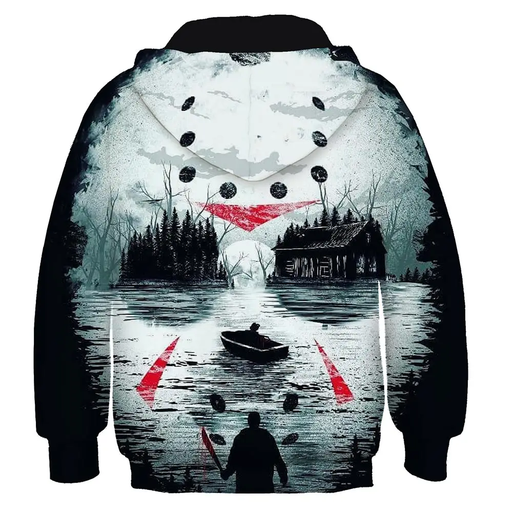

Friday the 13th JasonVoorhees 3D Printed Hoodie Sweatshirt Kids Children Casual Streetwear Pullover