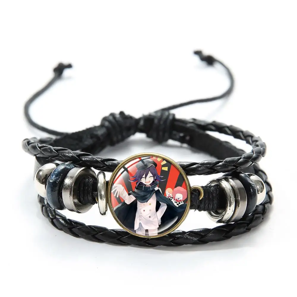 Style 9 SIAN Cool Game рисунок Собранный тканый кожаный браслет Dangan Ronpa Danganronpa V3 Akamatsu Kaede художественный узор стекло драгоценный камень браслеты - Окраска металла: Style 9