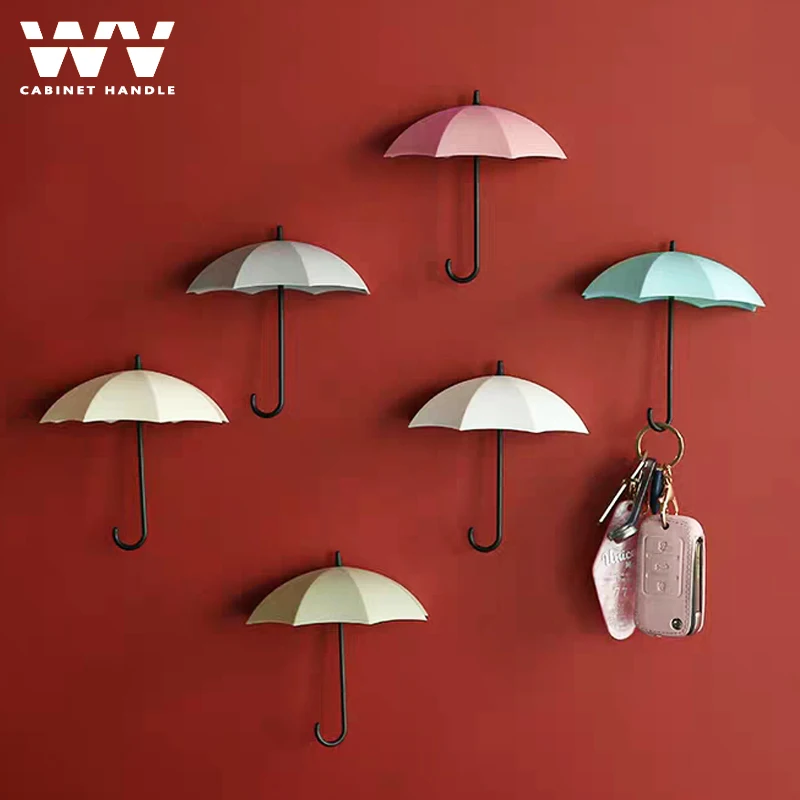 WV креативная вешалка для ключей в форме зонта DIY крючок халата декоративный