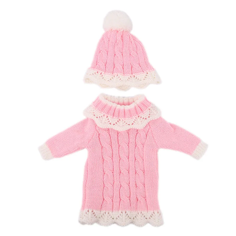 

Doll Clothes Dresses Hats & Sheath Dresses Two-Piece Suit For 18 Inch&43 Cm Dolls&New Born Baby Generation Girl's Birthday Gifts