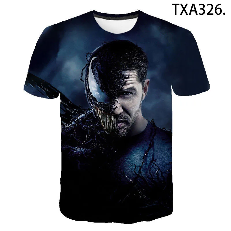New Venom Series Men's T-shirt Summer 3d Printing Round Neck Short Sleeve Casual T-shirt Fashion Cool Men's Top