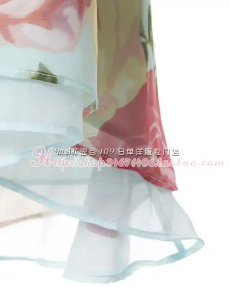 

INGNI Chiffon U-neck back cross-arc double-deck pendant vest