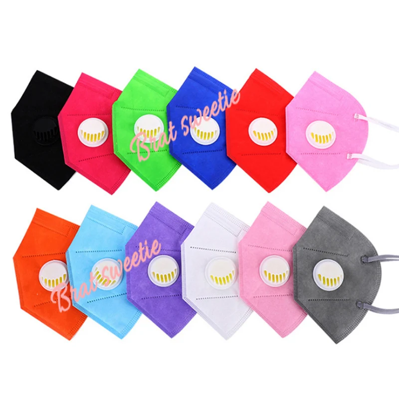 KN95 маски Анти респиратор CE розовый Colores защитный клапанного уход за кожей лица