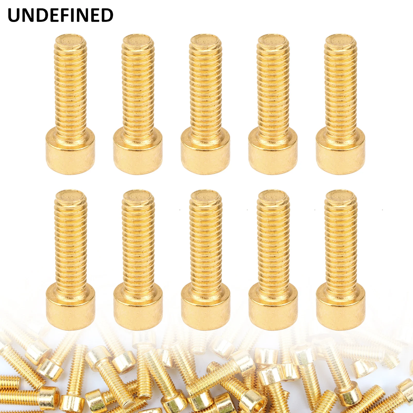 

10pcs Gold Motorcycle Bolts Screw M6×19mm Round Head Screw Stainless Steel Adornment Accessories Universal