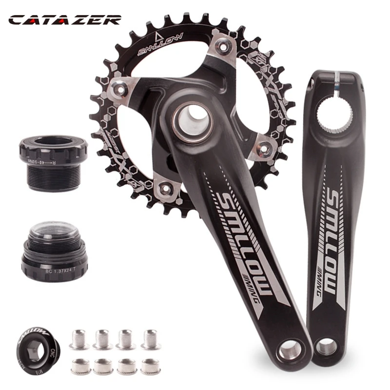 

Catazer MTB Bicycle BCD 104 Crankset 170mm Crank 1X System Chainwheel Single Chainring for Mountain Bike Crankset