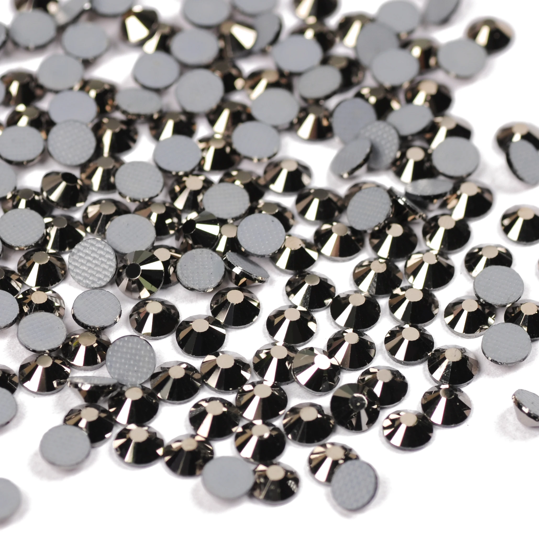 

CTPA3bI Jet Hematite Better 6A Best Quality MC HotFix Rhinestone Crystal Glass Iron On Rhinestone For Clothes Wedding Decoration