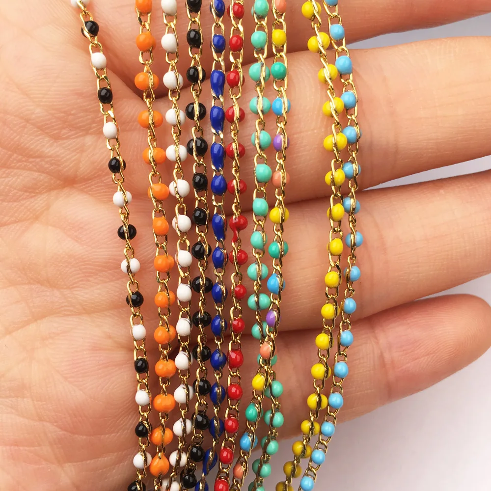 Цепочка для бижутерии сделай сам плетеная цепочка с каменными бусинами