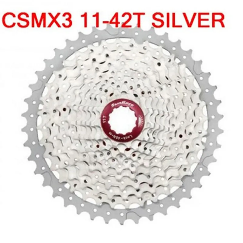 Sunrace 10 скоростная кассета CSMS3 CSMX3 11-40 т 42 46T велосипедная кассета для Shimano SRAM маховик 11-40 11-42 11-46 10s кассета хорошее - Цвет: MX3 11-42T Silver