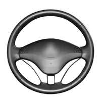black pu artificial leather car steering wheel cover for mitsubishi pajero 2008 2009 2010 2011 v73 2011 l200