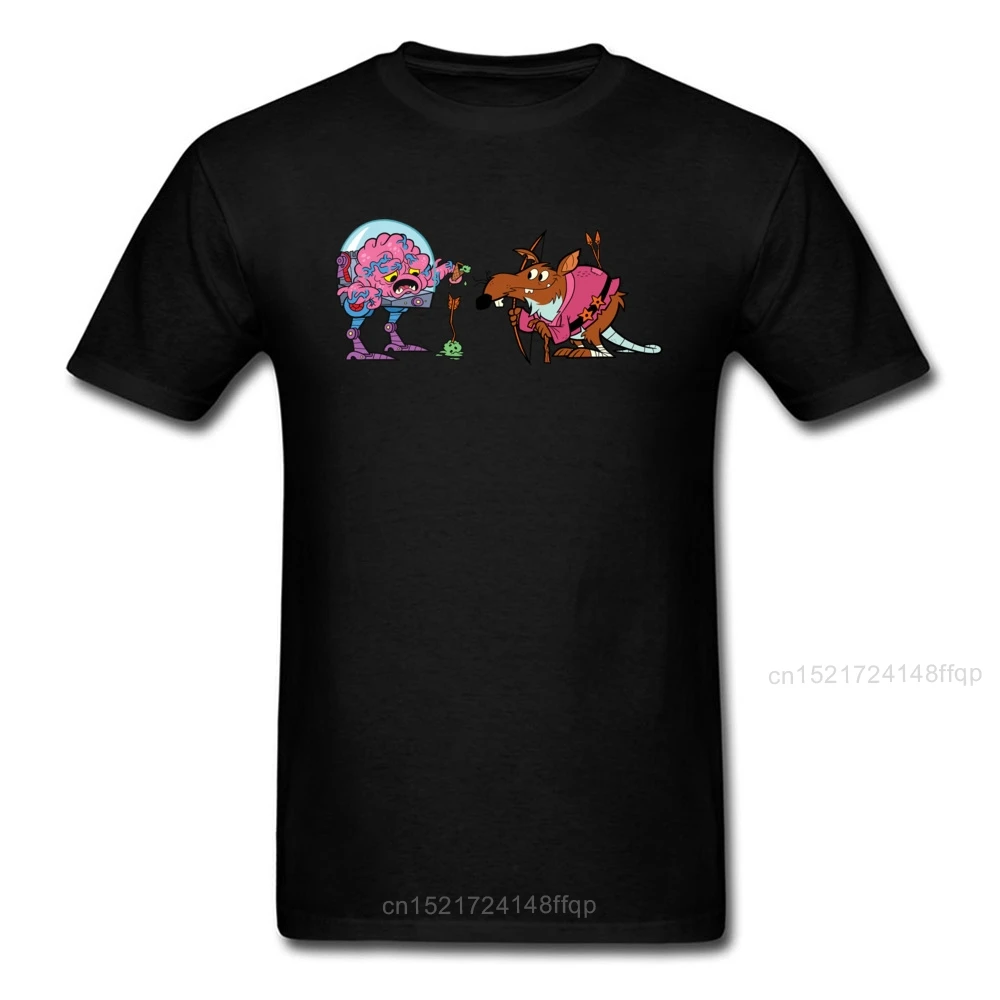 Футболка с надписью Brain Freeze Мужская футболка принтом забавных крыс топы для