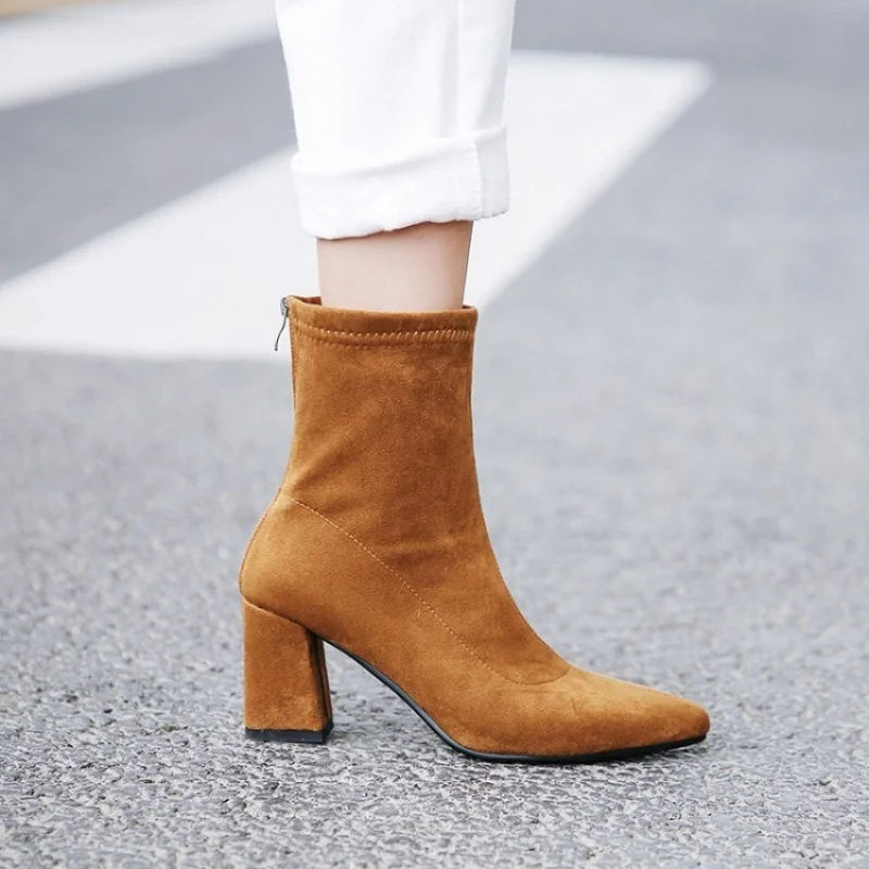 

New pointed stiletto boots SUEDE SIZE women's boots 43