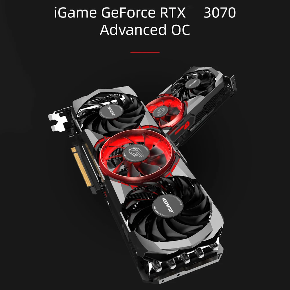 Совершенно новая цветная игровая видеокарта GeForce RTX 3070 Advanced OC 8G 1725-1815 МГц GDDR6 GPU NVIDIA