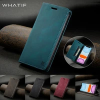 flip leather phone case for iphone 13 12 11 pro xs max mini xr luxury magnetic wallet cover for iphone 7 8 plus with card slot