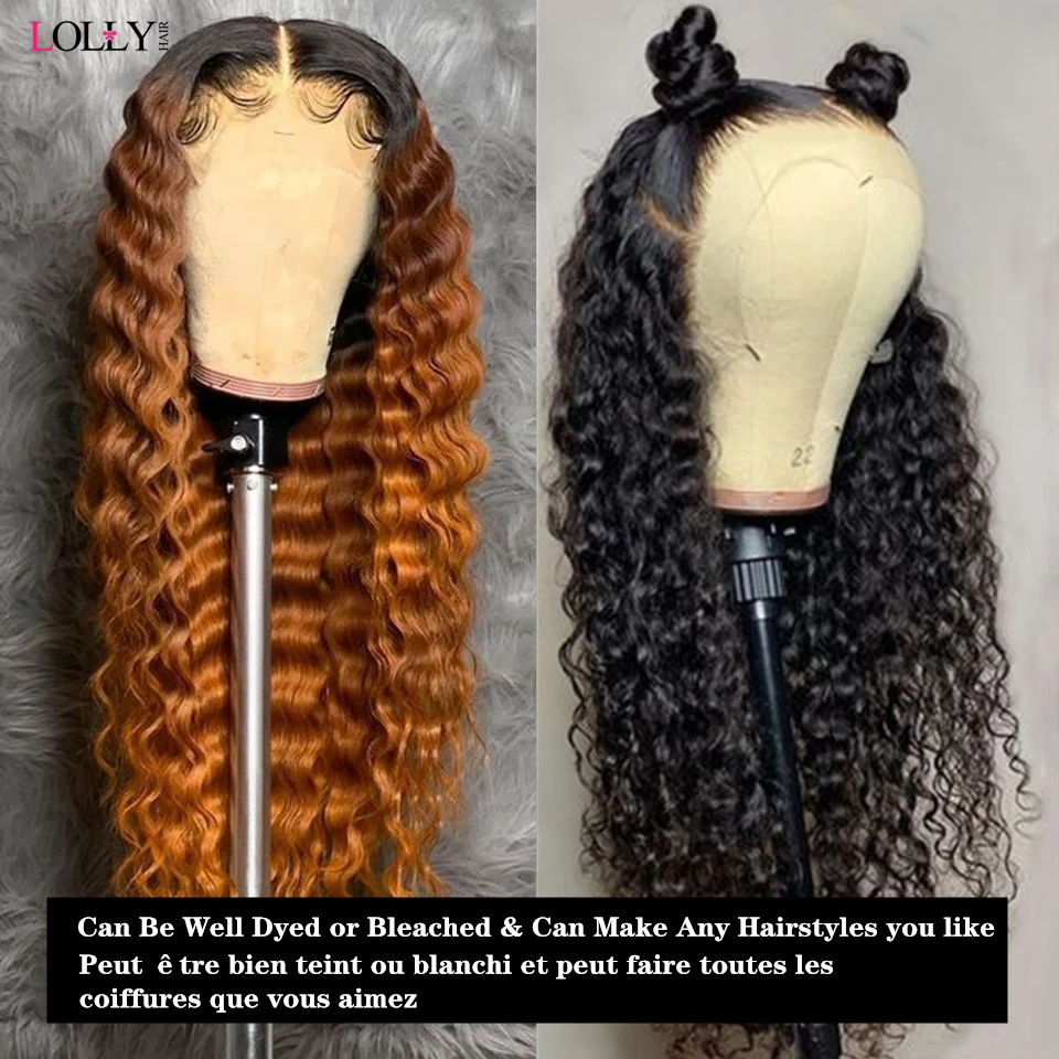 Парик из малазийских человеческих волос с глубокой волной 13x 6 дюймов | Шиньоны и