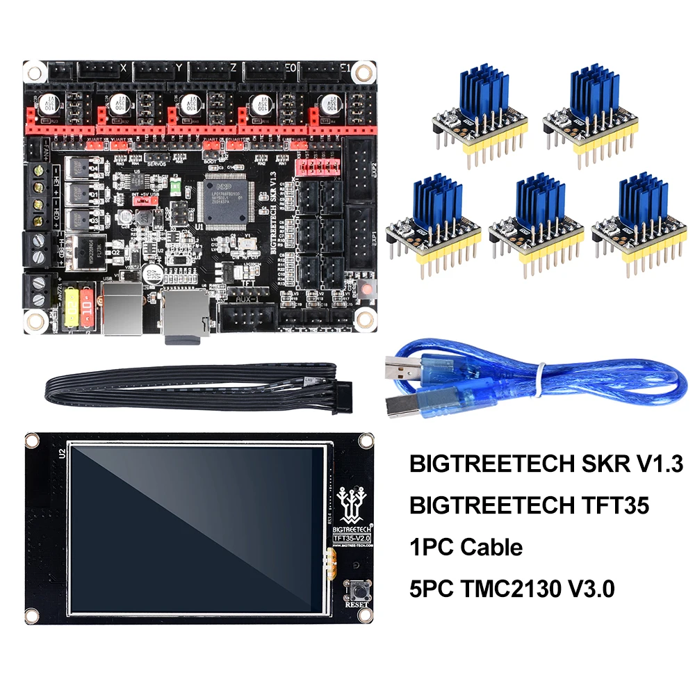 BIGTREETECH SKR V1.3 гладкая доска 32 бит+ TFT35 V2.0+ BLtouch+ 5 шт. TMC2130 SPI TMC2208 UART части 3d принтера vs MKS GEN L TMC2209