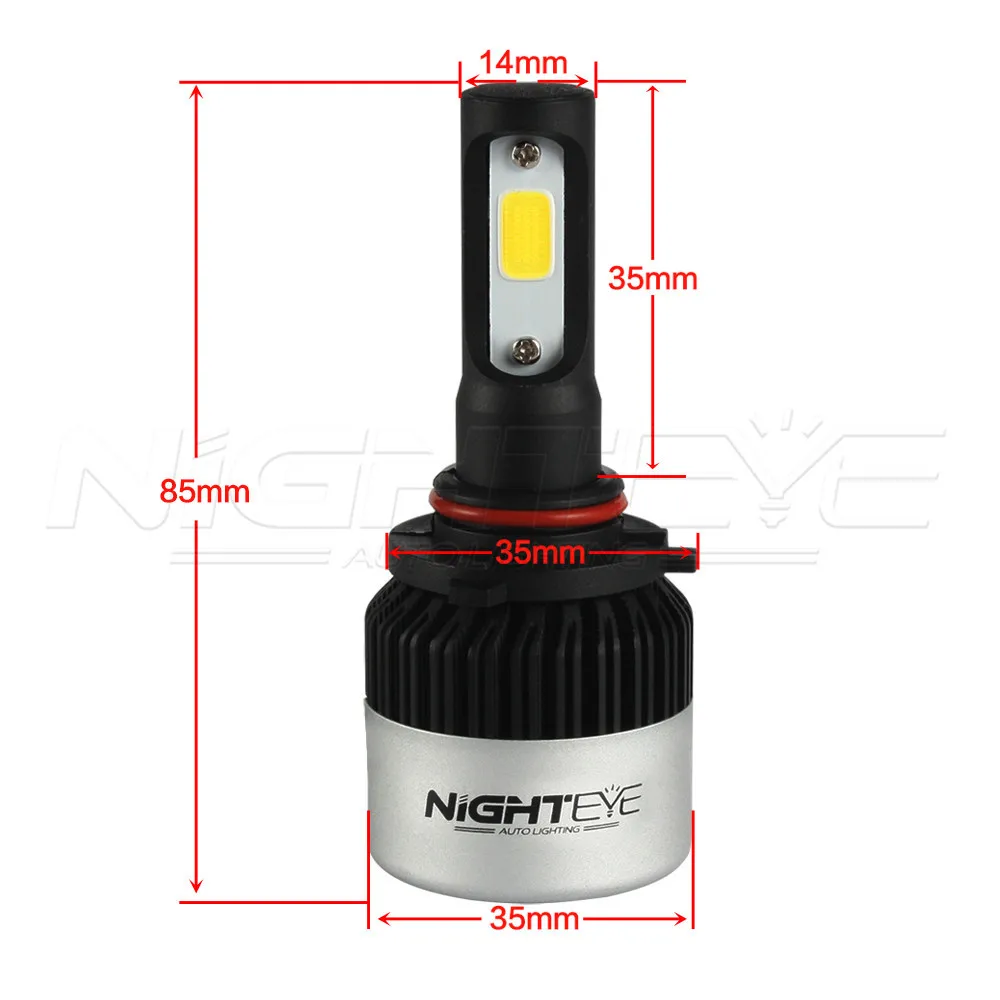 Nighteye фары с переключением между дальним и автоматическое освещение 72W для 9000LM 9005