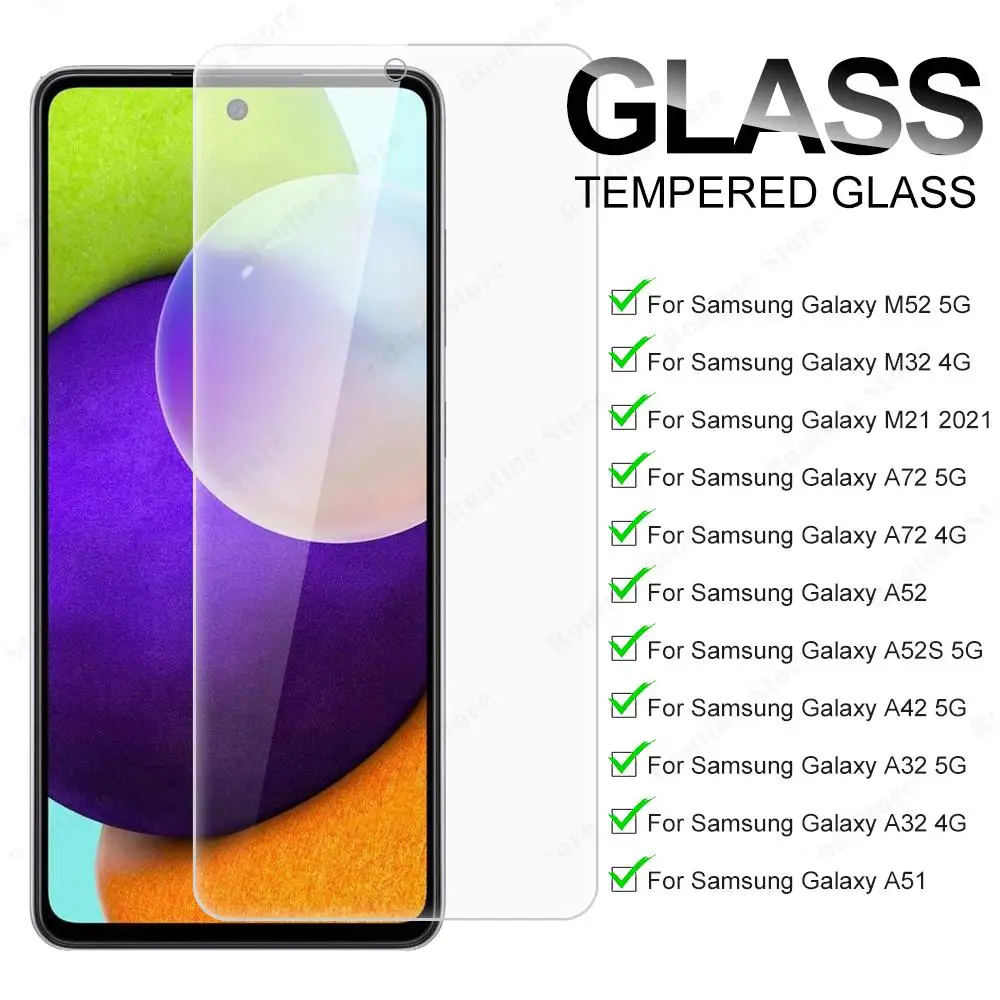 

Для Samsung Galaxy A52S A52 A51 A72 закаленное стекло для Samsung M32 M21 A42 A32 A 52 S A52 защита для экрана для Galaxy A52 S пленка