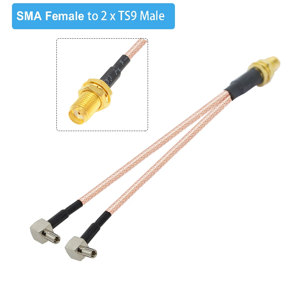 

Антенна 3G 4G, разъем SMA Female/Dual CRC9/SMA/TS9, разветвитель типа Y, комбинирующий радиочастотный коаксиальный Соединительный кабель для модемного маршрутизатора 3G 4G