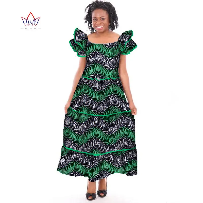 Летнее платье Дашики повседневные африканские длинные платья для женщин Bazin Riche