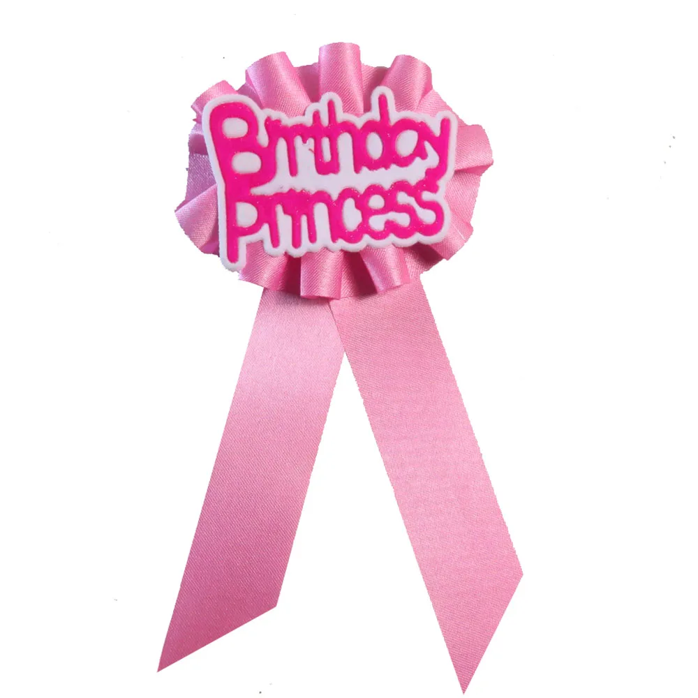 12pcs new design ribbon adult ceremony badge birthday princess 18 boys girls celeration button fun happy birthday favors