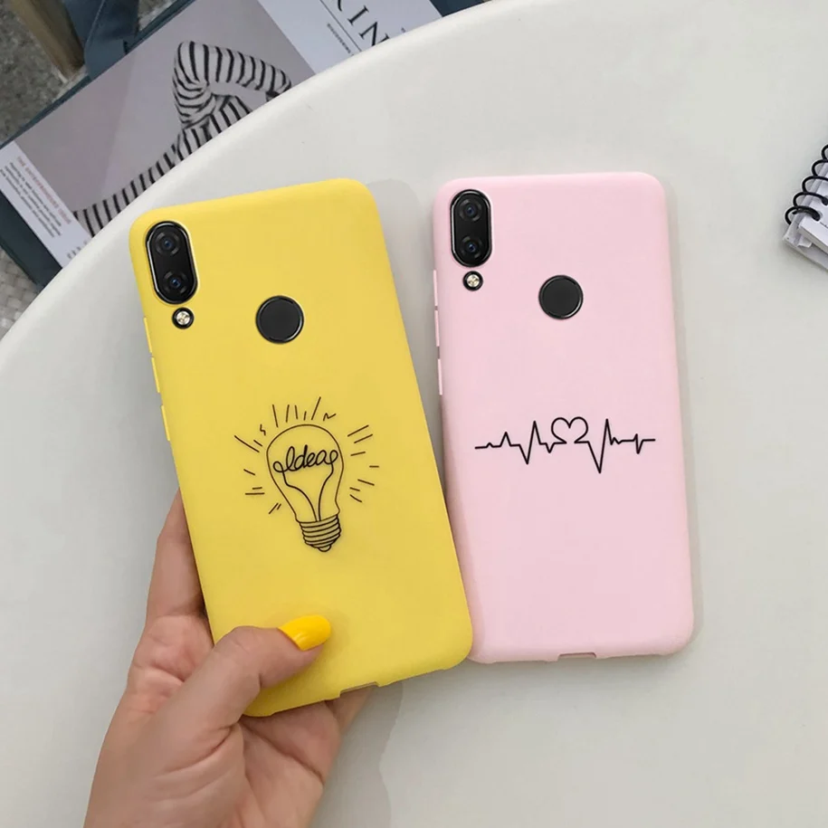 Пара Любовь Сердце чехол для Huawei Nova 3i 3e P Smart плюс 2018 из мягкого силикона с крышкой
