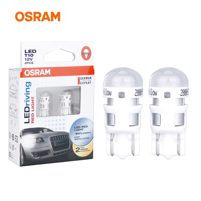 OSRAM сигнальная лампа T10 светодиодный Авто W5W riving 2880R красный сигнал поворота