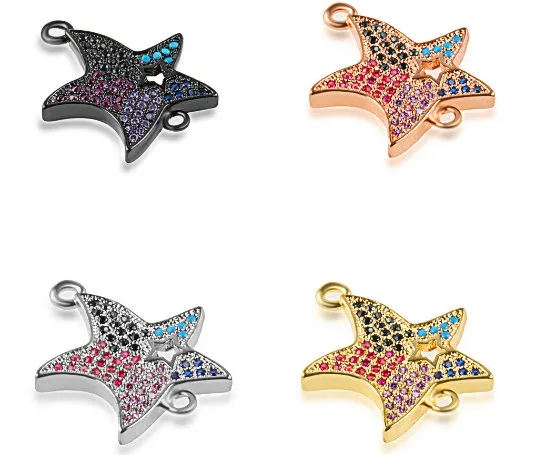 18*21 мм Морская звезда многоцветный кристалл микро проложить cz Циркон кубический