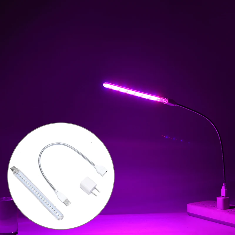 

DC 5V USB СВЕТОДИОДНЫЙ светильник полного спектра 10 Вт для освещения растений, фитолампа