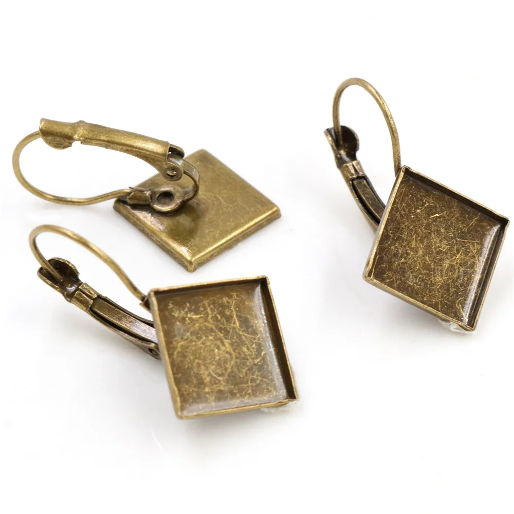 Новинка 12 мм 10 шт./лот 8 видов цветов покрытие квадратный стиль Французский рычаг