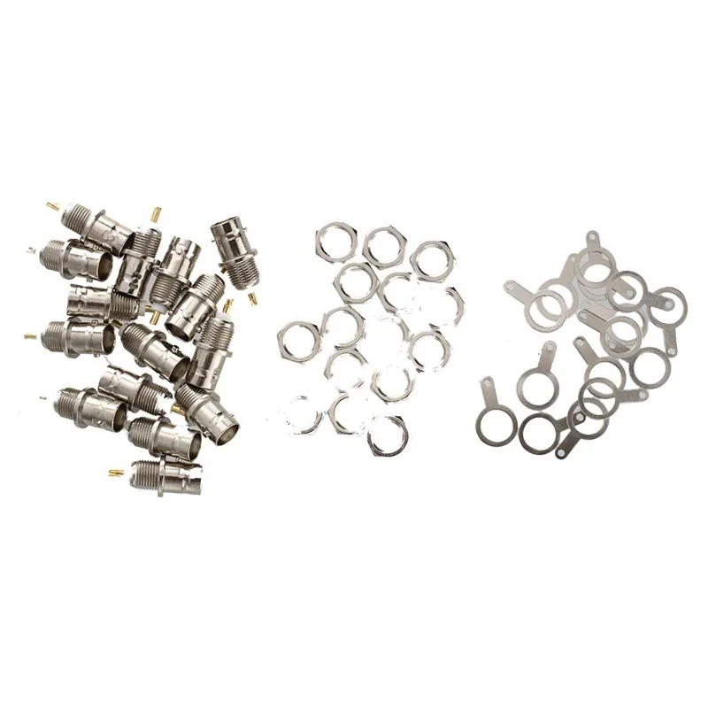 Разъем BNC Женский адаптер панель шасси 15 шт|Соединители| |