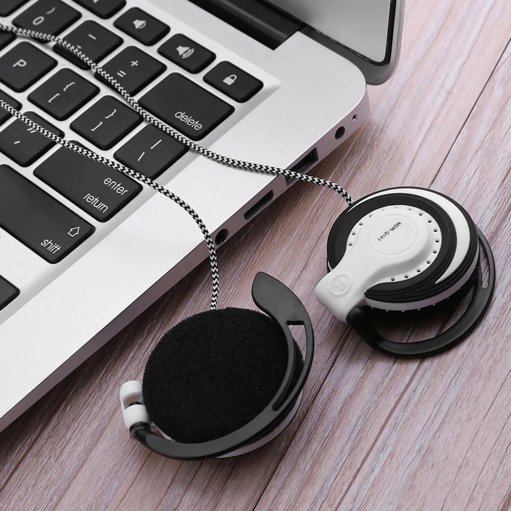 Проводная игровая гарнитура 3 5 мм спортивные наушники вкладыши с крючком 1 метра