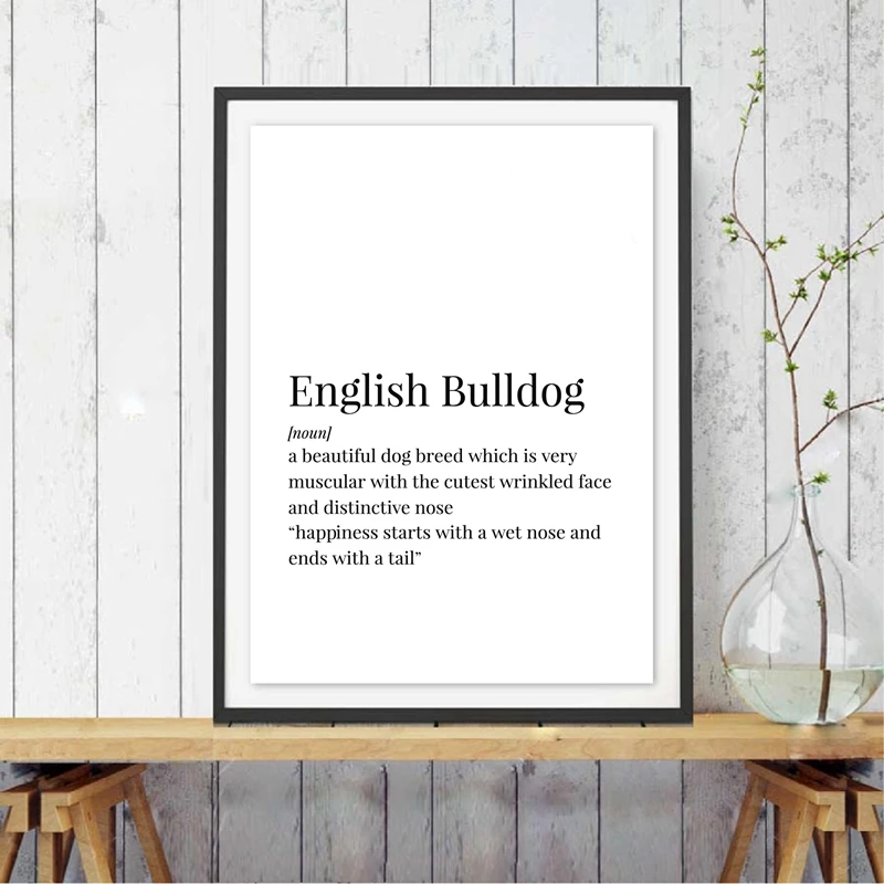 Художественная Картина на холсте с изображением французского бульдога постеры