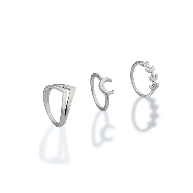 Набор колец для женщин и девушек винтажные штабелируемые кольца средней длины в