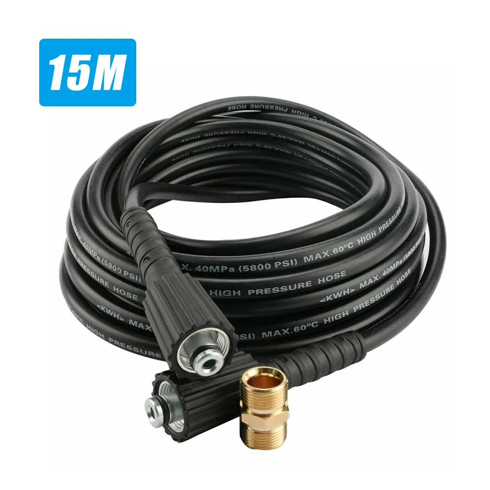 M22 Black Female Jet Wash Extension Female Pressure Washer Hose Tool 15M