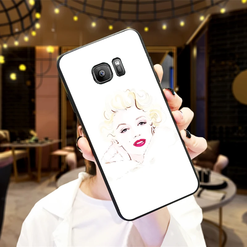 Роскошный черный чехол Marilyn Monroe для huawei P Smart Z 2018 P20 Pro P8 P9 Mini P10 2019 P30