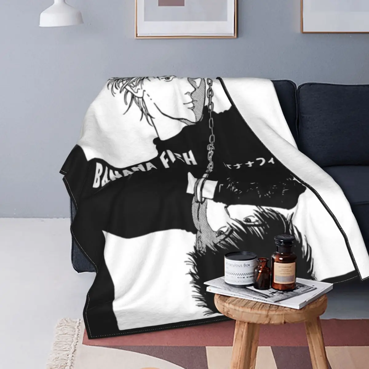 

Banana Fish Blankets Flannel Summer Ash X Eiji Manga Breathable Super Warm Throw Blankets for Home Travel Bedspread
