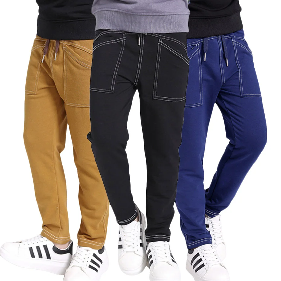 Спортивные брюки для мальчиков подростков однотонные штаны повседневные