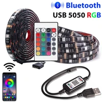 usb led strip dc 5v 50cm 1m 2m 3m 5m flexible led usb lamp rgb 5050 bluetooth control for home decoration tv background lights