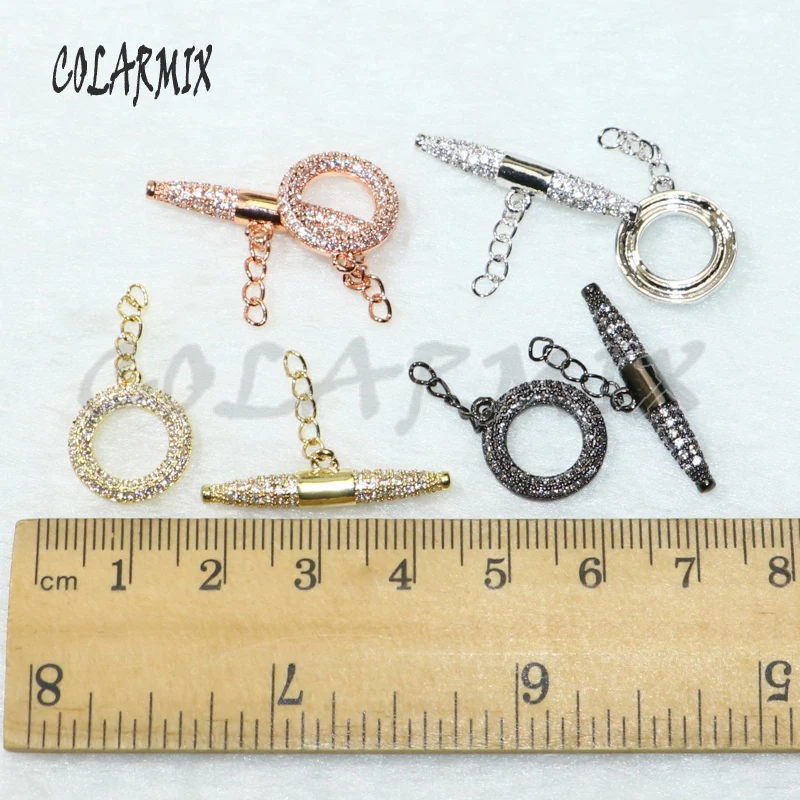 

6 Pcs DIY Jewelry Round buckle Clasp Buckle link connector accessories Link buckle for Necklace making Jewelry Clasp gift