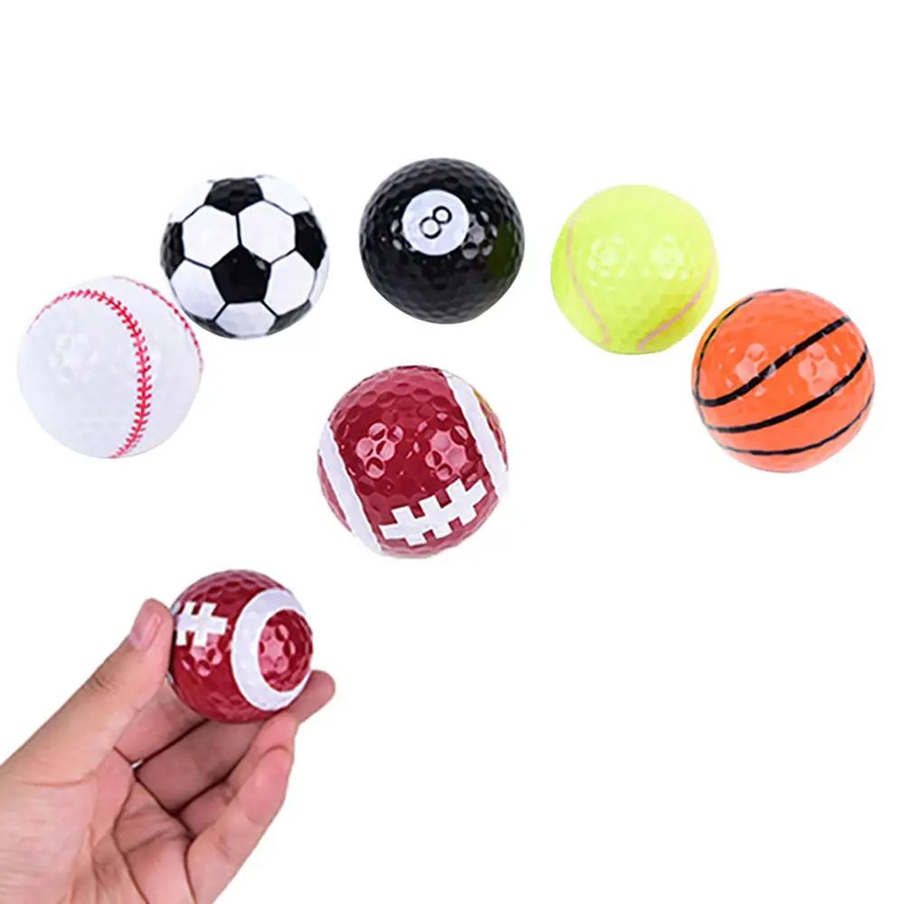 6 шт./компл. мячи для гольфа подарочные шарики набор (футбол баскетбол настольный