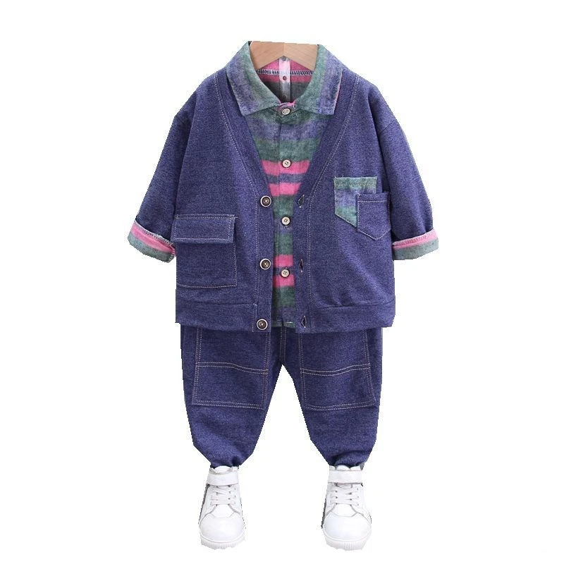 Весенне-Осенняя детская модная одежда Куртка для маленьких мальчиков и девочек