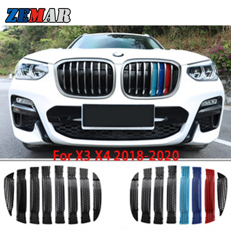 Противоударная 3D Передняя решетка автомобиля обшивка спортивных полос для BMW X3 X4