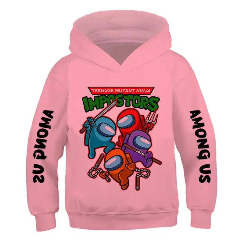 

Boy /Girl Game Among Us Hoodie Children Long -Sleeved Sweatshirt Autumn Winter Tops Coat Unisex Loose Pullover Children Printing