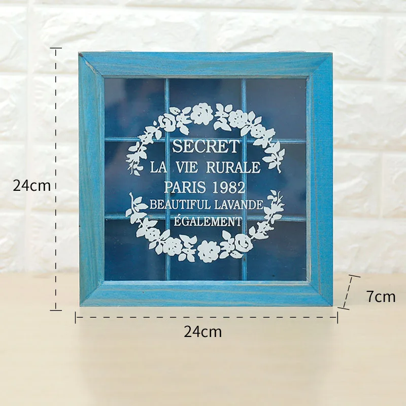 9-секционная деревянная шикарная чайная коробка с отсеками контейнер для сумок