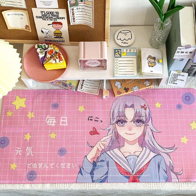 

Большой водонепроницаемый коврик для письма коврик для мыши из ПУ, мультяшный коврик для офисного стола, подушка для ноутбука, Настольный О...