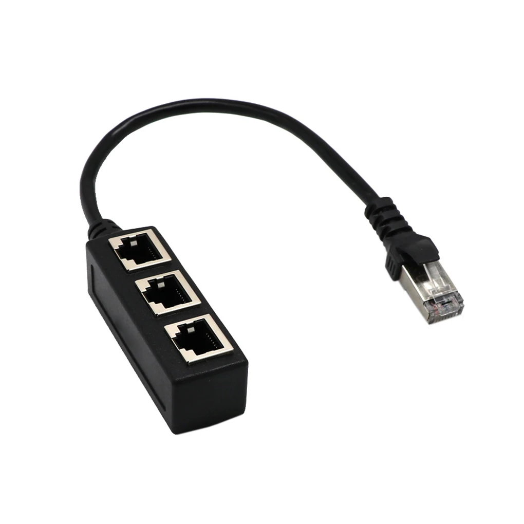 1 шт. RJ45 Разъем LAN Ethernet сетевой разветвитель адаптер Мужской до 3 Женский Кабель