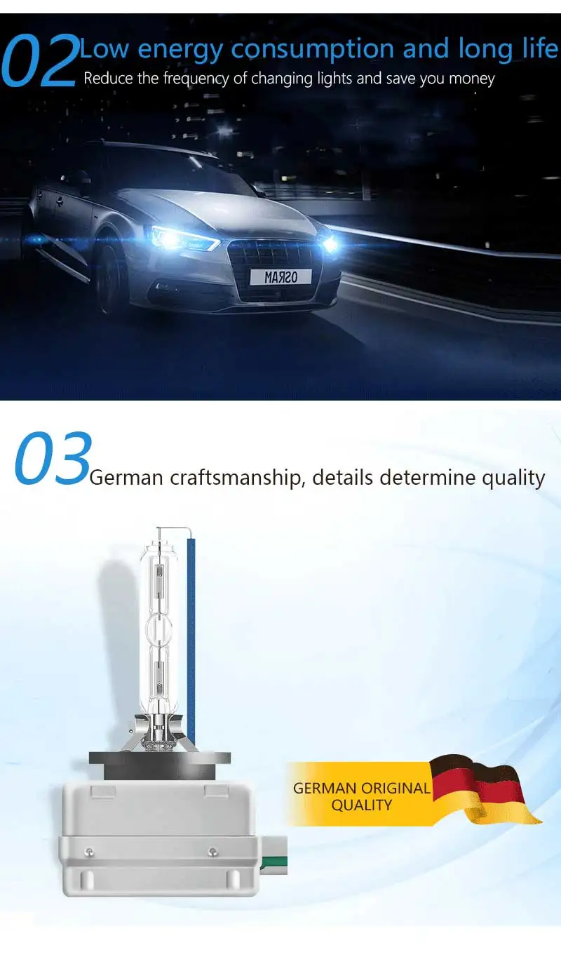 OSRAM Xenon HID D1S D2S D3S D4S 66140 66240 66340 66440 CBA холодный синий Advance 6000K мега белая Автомобильная фара(одиночная